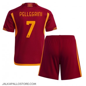 AS Roma Lorenzo Pellegrini #7 Kotipaita Lapsille 2023-24 Lyhythihainen (+ shortsit)